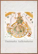 Indlæs billede til gallerivisning Plakat med kalkmaleri med 'Livets Hjul' i Birkerød Kirke, Danmark