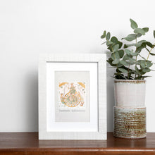 Indlæs billede til gallerivisning Plakat med kalkmaleri med 'Livets Hjul' i Birkerød Kirke, Danmark