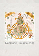 Indlæs billede til gallerivisning Plakat med kalkmaleri med 'Livets Hjul' i Birkerød Kirke, Danmark