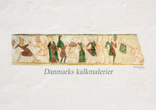 Indlæs billede til gallerivisning Plakat med 'Dansefrisen' - kalkmaleri fra Ørslev Kirke, Danmark