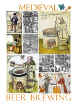 Indlæs billede til gallerivisning Plaakat med motiver fra ølbrygning i middelalderen
