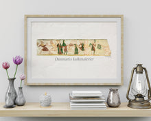 Indlæs billede til gallerivisning Plakat med 'Dansefrisen' - kalkmaleri fra Ørslev Kirke, Danmark