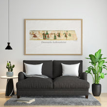 Indlæs billede til gallerivisning En plakat med 'Dansefrisen' - kalkmaleri fra Ørslev Kirke, Danmark