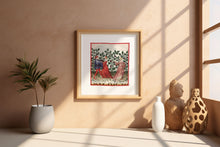 Indlæs billede til gallerivisning Farvelagt tegning fra middelalderen der viser et dansende par