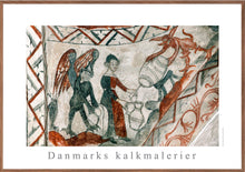 Indlæs billede til gallerivisning Plakat med kalkmaleriet kone der tapper øl i Tuse Kirke