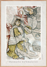 Indlæs billede til gallerivisning Plakat med det gotiske kalkmaleri 'Den sovende Soldat' fra Undløse Kirke, Danmark