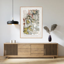 Indlæs billede til gallerivisning Plakat med det gotiske kalkmaleri 'Den sovende Soldat' fra Undløse Kirke, Danmark