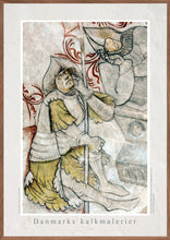 Indlæs billede til gallerivisning Plakat med det gotiske kalkmaleri 'Den sovende Soldat' fra Undløse Kirke, Danmark