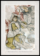 Indlæs billede til gallerivisning Plakat med det gotiske kalkmaleri 'Den sovende Soldat' fra Undløse Kirke, Danmark