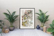 Indlæs billede til gallerivisning Plakat med det gotiske kalkmaleri 'Den sovende Soldat' fra Undløse Kirke, Danmark