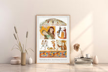 Indlæs billede til gallerivisning Plakat med collage af kalkmalerier fra østdanske kirker