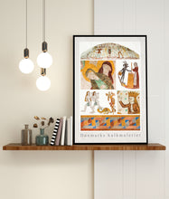 Indlæs billede til gallerivisning Plakat med collage af kalkmalerier fra østdanske kirker