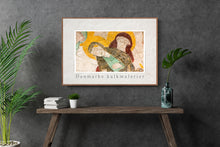 Indlæs billede til gallerivisning Plakat med kalkmaleri fra Mørkøv Kirke -De sovende Disciple, Danmark