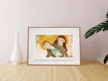 Indlæs billede til gallerivisning Plakat med kalkmaleri fra Mørkøv Kirke -De sovende Disciple, Danmark