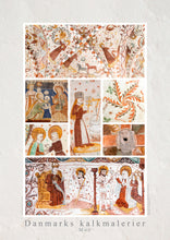 Indlæs billede til gallerivisning Plakat med kalkmalerier - Collage med malerier fra flere forskellige kirker på Møn, Danmark