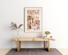 Indlæs billede til gallerivisning Plakat med kalkmalerier - Collage med malerier fra flere forskellige kirker på Møn, Danmark