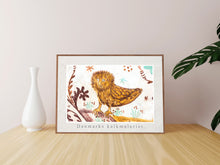 Indlæs billede til gallerivisning Plakat med kalkmaleri med Elmelunde mesterens 'logo', Danmark