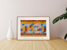 Indlæs billede til gallerivisning Plakat med kalkmaleri med romansk mønster fra Tybjerg Kirke, Danmark