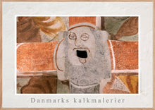 Indlæs billede til gallerivisning Plakat med kalkmaleri af vængemaske i Fanefjord Kirke, Denmark