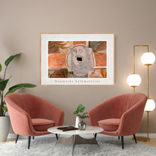 Indlæs billede til gallerivisning Plakat med kalkmaleri af vængemaske i Fanefjord Kirke, Denmark