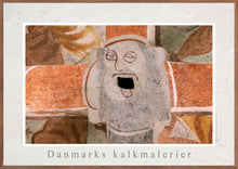 Indlæs billede til gallerivisning Plakat med kalkmaleri af vængemaske i Fanefjord Kirke, Denmark