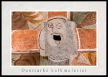 Indlæs billede til gallerivisning Plakat med kalkmaleri af vængemaske i Fanefjord Kirke, Denmark