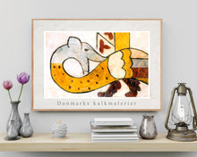 Indlæs billede til gallerivisning Kalkmaleri af en Lindorm i Skibby Kirke, Danmark