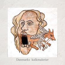 Indlæs billede til gallerivisning Plakat med kalkmaleri med en vrængemaske fra Sct. Mariæ Kirke, Danmark