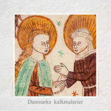 Indlæs billede til gallerivisning Plakat med kalkmaleriet 'Besøgelsen' fra Elmelunde Kirke, Danmark