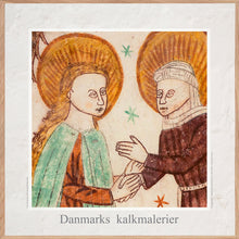 Indlæs billede til gallerivisning Plakat med kalkmaleriet 'Besøgelsen' fra Elmelunde Kirke, Danmark