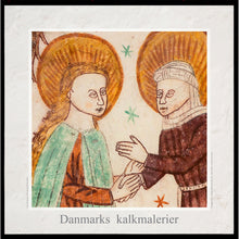 Indlæs billede til gallerivisning Plakat med kalkmaleriet 'Besøgelsen' fra Elmelunde Kirke, Danmark