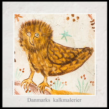 Indlæs billede til gallerivisning Plakat med kalkmaleri med Elmelundemesterens 'logo', Fanefjord Kirke, Danmark