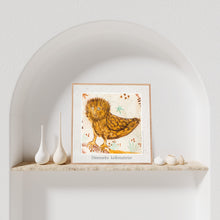 Indlæs billede til gallerivisning Plakat med kalkmaleri med Elmelundemesterens 'logo', Fanefjord Kirke, Danmark