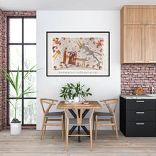 Indlæs billede til gallerivisning Plakat med et gotisk kalkmaler, der viser to sladrende kvinder og en djævel, Danmark