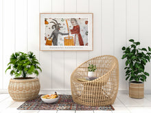 Indlæs billede til gallerivisning Plakat med gotisk kalkmalerier fra Tingsted Kirke, Danmark