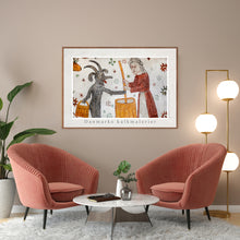 Indlæs billede til gallerivisning Plakat med gotisk kalkmalerier fra Tingsted Kirke, Danmark