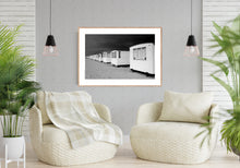 Indlæs billede til gallerivisning Plakat med badehuse på Løkken strand, Danmark