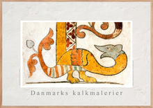 Indlæs billede til gallerivisning Plakat med kalkmaleri af en Lindorm fra Skibby Kirke, Danmark