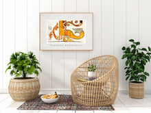 Indlæs billede til gallerivisning Plakat med kalkmaleri af en Lindorm fra Skibby Kirke, Danmark