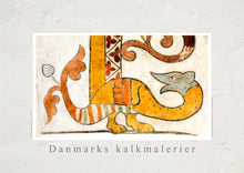 Indlæs billede til gallerivisning Plakat med kalkmaleri af en Lindorm fra Skibby Kirke, Danmark