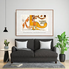 Indlæs billede til gallerivisning Plakat med kalkmaleri af en Lindorm fra Skibby Kirke, Danmark