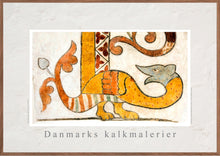 Indlæs billede til gallerivisning Plakat med kalkmaleri af en Lindorm fra Skibby Kirke, Danmark