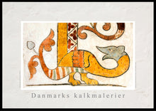 Indlæs billede til gallerivisning Plakat med kalkmaleri af en Lindorm fra Skibby Kirke, Danmark