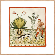 Hånddekoreret illustration fra middelalderen med den mystiske plante ‘alrunerod’