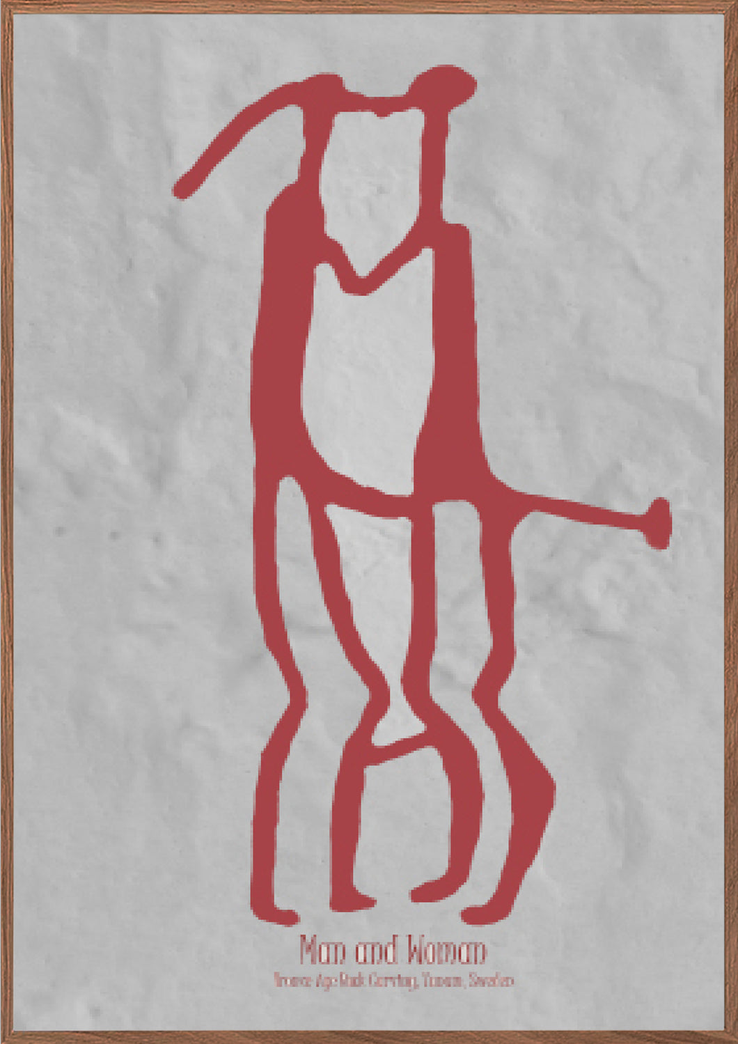 Plakat med helleristning – Mand og Kvinde