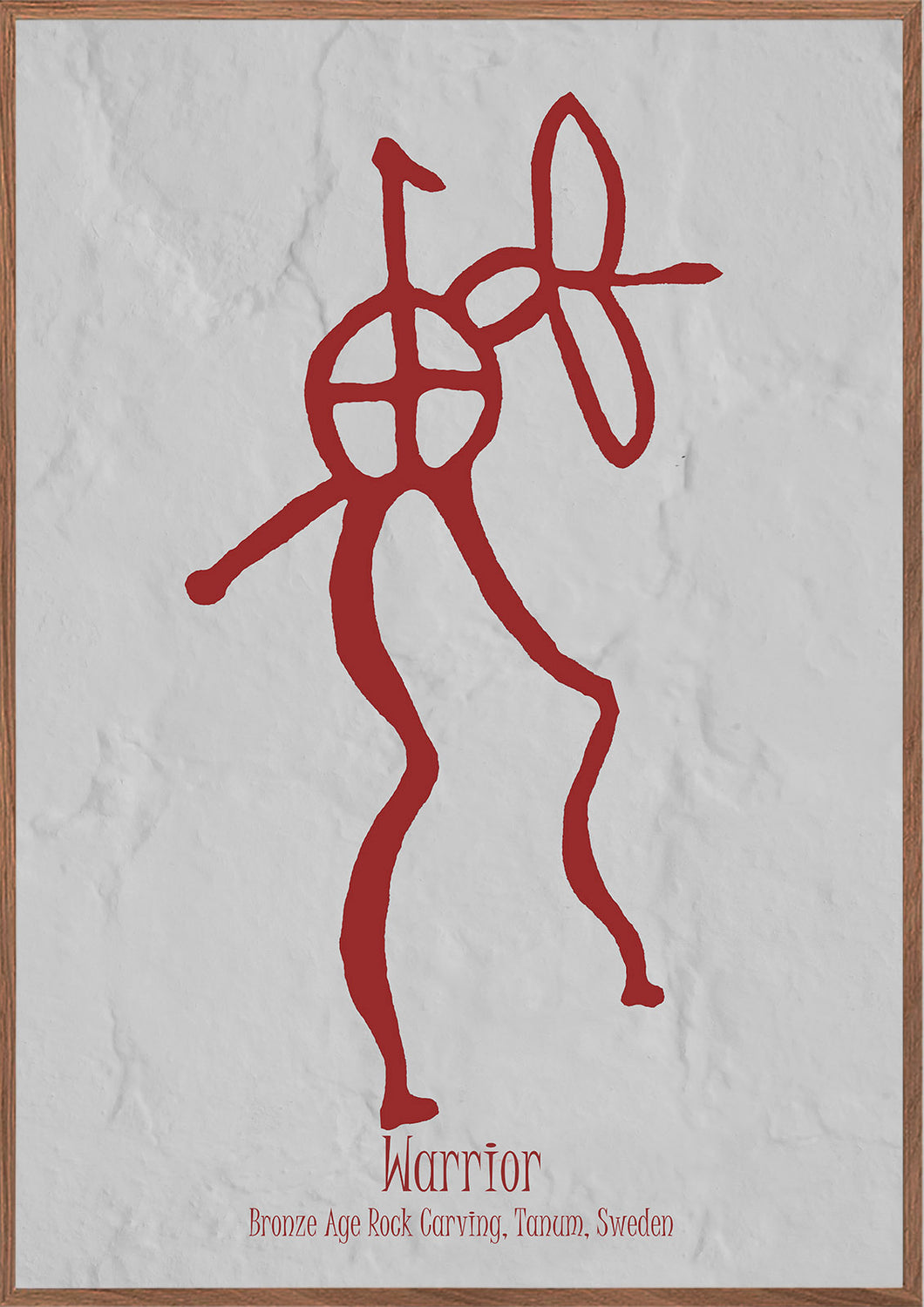 Plakat med helleristning – Kriger