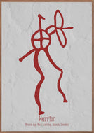 Plakat med helleristning – Kriger