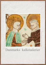 Indlæs billede til gallerivisning Plakat med kalkmaleriet &#39;Besøgelsen&#39; fra Elmelunde Kirke, Danmark
