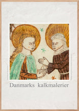 Indlæs billede til gallerivisning Plakat med kalkmaleriet &#39;Besøgelsen&#39; fra Elmelunde Kirke, Danmark
