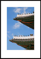 Plakat med hånddekoreret koreansk tag